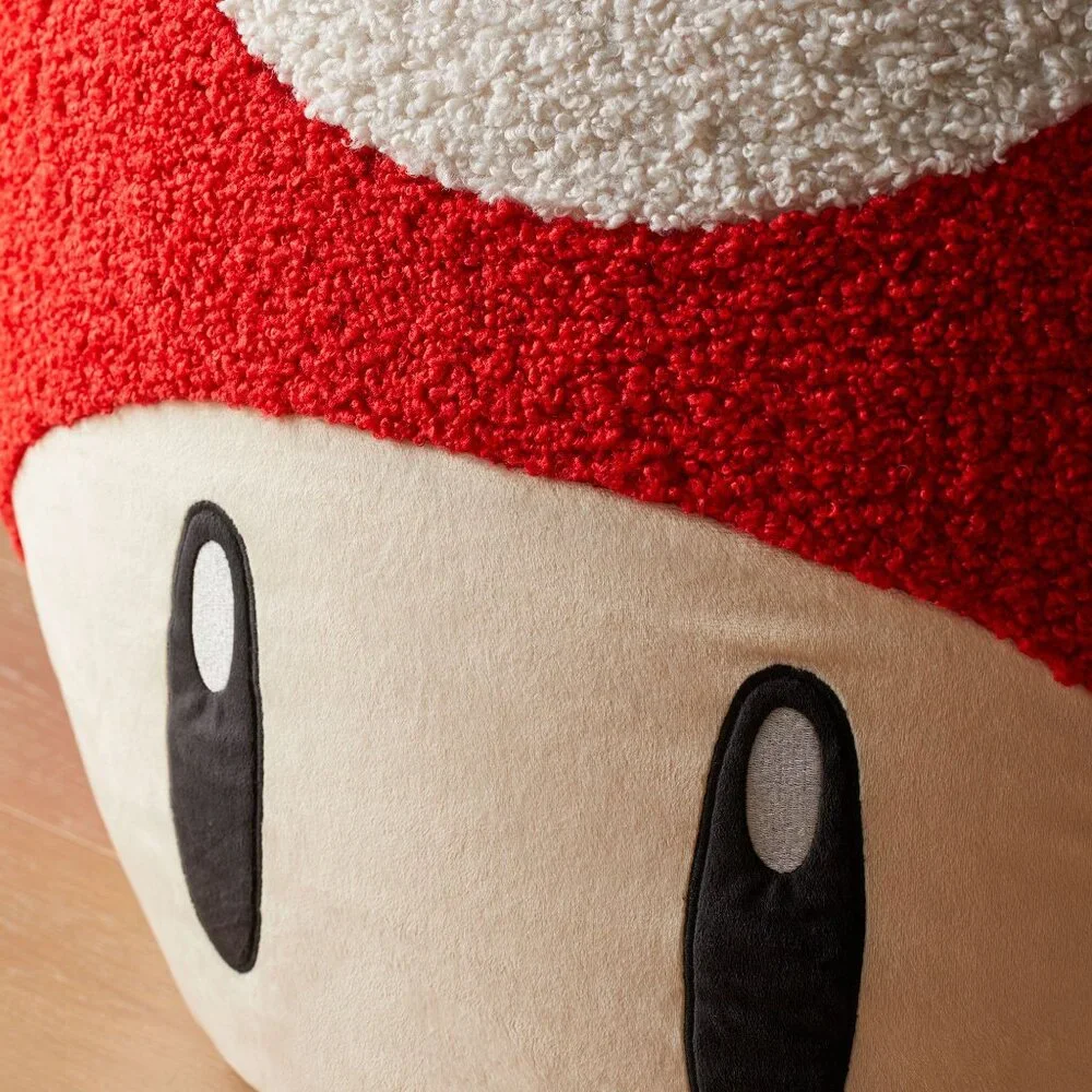 Pottery Barn Large Super Mario Mushroom Bean Bag Chair Slipcover Nintendo NEW